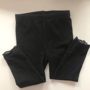Lace bottom leggings